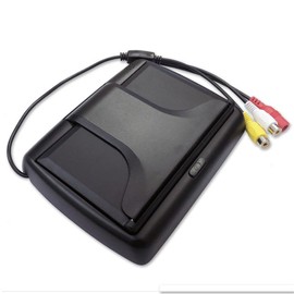 MIFO Car 5 Inch Monitor, Foldable 5 Inch On-Dash Monitor, Back Camera Linkable, Flip-up Monitor, Wide Screen, 2 Video Inputs, Compatible with 12V/24V Vehicles, Folding Monitor
