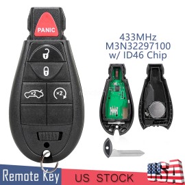 Unbranded Replacement 5 Button Remote Start Car Key Fob for Dodge Dart 2013 2014 2015 2016