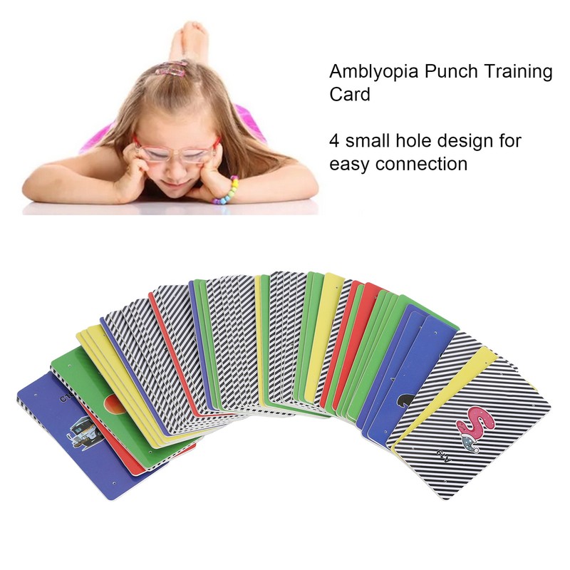 50PCS Amblyopia Training Cards 0.5mm Hole Kids Vision Punch Training