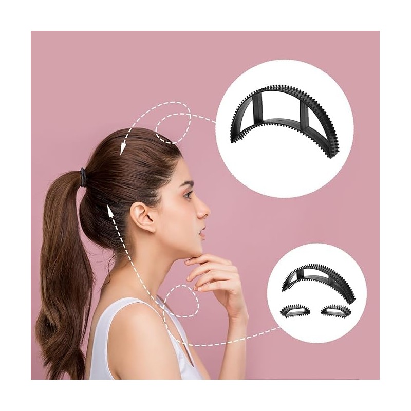 Bump It Black Styling Coiler Set,5Pcs Hiar Bun Black Styling