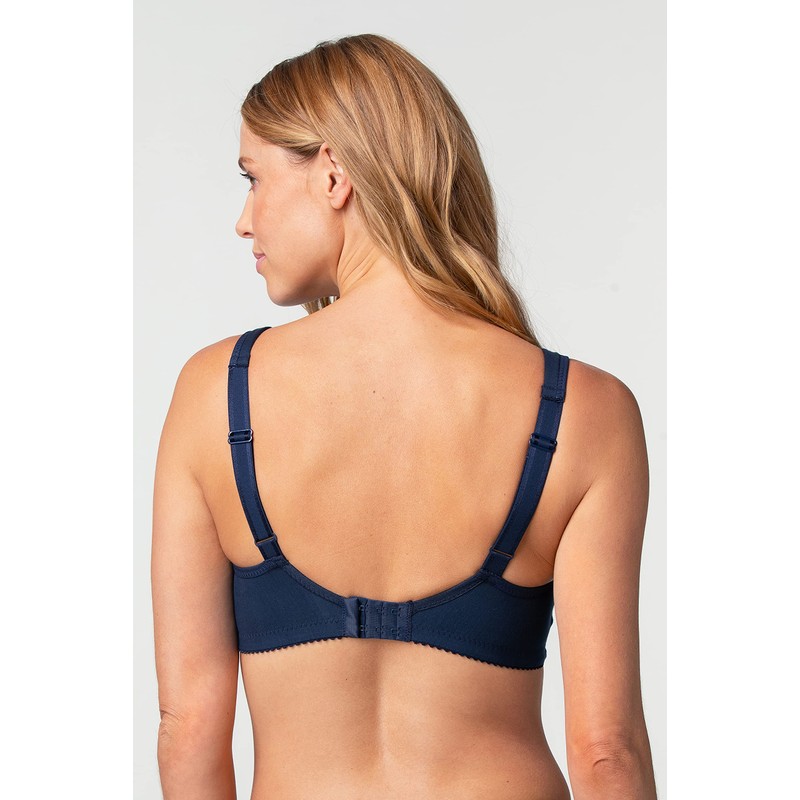 Miss Mary of Sweden Broderie Anglaise Non-Wired Bra - darkblue,