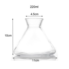 TUPANDY 220ml/7.5oz Empty Refillable Glass Diffuser Bottle Diffuser Jars Aromatherapy Storage Container Fragrance Accessories Use for DIY Replacement Diffuser Sets (Clear)