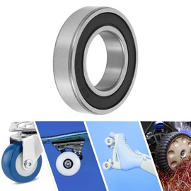 ACROPIX 60/28AVV Deep Groove Ball Bearings P6 28x52x12mm Lubricated Bearings Double Rubber Seal Black Silver Tone Scooter Skateboard Wheel