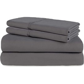 Shreem Linen RV Sheets, Short Queen (60x75) Inch, 100% Egyptian Cotton, 400 Thread Count, 4 Piece Set, Chocolate Solid