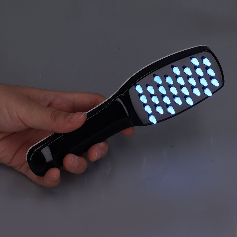 Electric Light Therapy Massage Comb Red Blue Light Vibrate Phototherapy