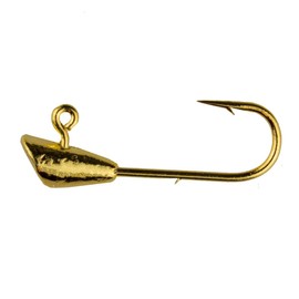 Leland's Lures Trout Magnet Jig Heads, 1/4 oz, with Extra Long Size 8 Hooks and Extra Strong Wire, 25-Pack, Gold