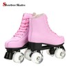 Silvertree Women's Roller Skates PU Leather High-top Roller Skates Four-Wheel