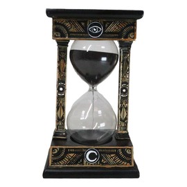 Ebros Gift Wicca Metaphysical Sacred Symbols Astrology All Seeing Eye Invertible Glass Mystic Sand Timer Figurine Sandtimer Desktop Shelf Decorative Sculpture