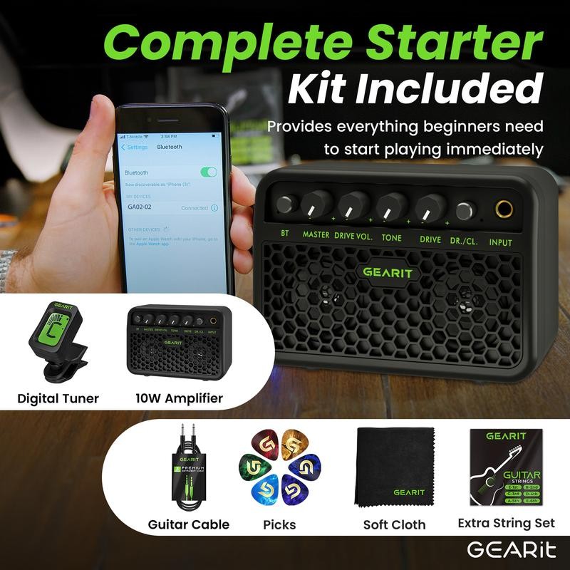 Canyon Series 39” Electric Guitar Starter Kit:_Redburst