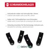 Gedotec Ceiling Wardrobe Rail Bearing, Pack of 4 Clothes Rail