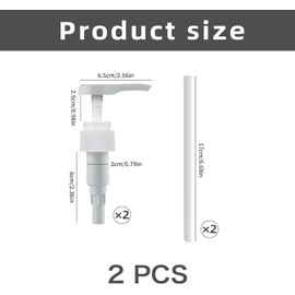 Heanvmyss Bottle Pump Dispenser,2 Pcs Universal Plastic Replacement Pumps,Shampoo Pump Reusable Suitable for Bottles with 2.5cm Mouth for Oils,Alcohol,Soap,Lotion,Kitchen,Hotel(White)