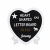 G GAMIT Heart-Shaped Felt Letter Board Message Sign,10x10 inches Message