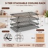 Cooling Racks for Baking, 3-Tier Stackable Stainless Steel Wire Cooling