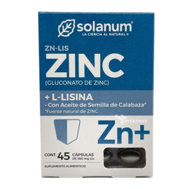 Solanum Gluconato De Zinc Y Lisina - 45 Cápsulas