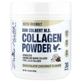 Divine Health Don Colbert M.D., Collagen Powder, Chocolate Coconut, 22.22 oz (630 g)