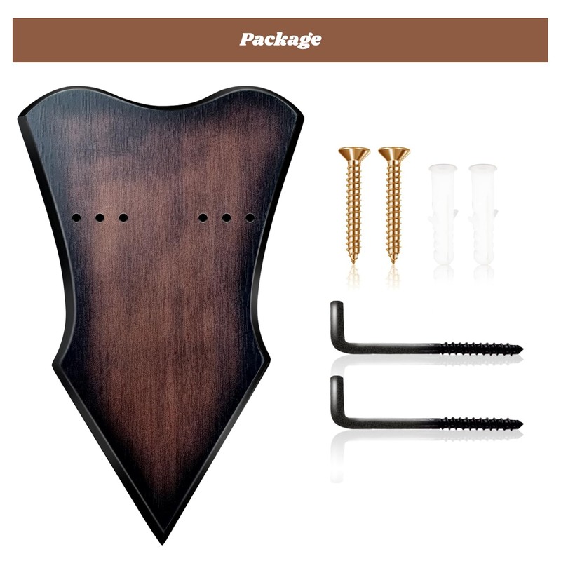 FLURSAILE Sword Plaque Wall Mount Vertical Display Holder Adjustable Stand