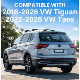 HmmtyRack 300lbs Lockable Roof Rack Cross Bar Fit for Volkswagen VW Tiguan 2018-2026 (Not for Limited) & Taos 2022-2026, Aluminum Roof Rails Crossbars for Cargo Bars Luggage Bike Kayak Rack