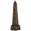 SUMMIT COLLECTION Black Egyptian Obelisk with Gold Hieroglyphs Collectible Figurine