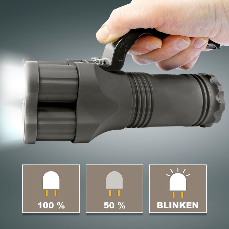 Eaxus LED Hand Spotlight with Handle, Searchlight / Work Light