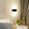 FelRelWel Modern Wall Sconces,Rechargeable USB Battery Operated,2 PCS Acrylic LED