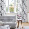 FMFUNCTEX Linen Semi Sheer Curtains for Bedroom, Black White Curtains
