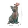 MAGICLULU Miniature Resin Cat Figurine Cute Cartoon Cat Decoration for