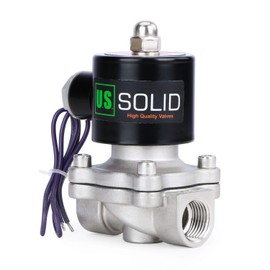U.S. Solid 3/4" Stainless Steel Electric Solenoid Valve 12VDC N.C. Air Water Fuel VITON