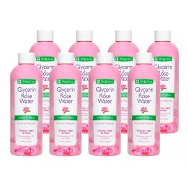 De La Cruz Glycerin & Rose Water Skin Moisturizer 8 oz. (8 BOTTLES) B.B. 05/2026