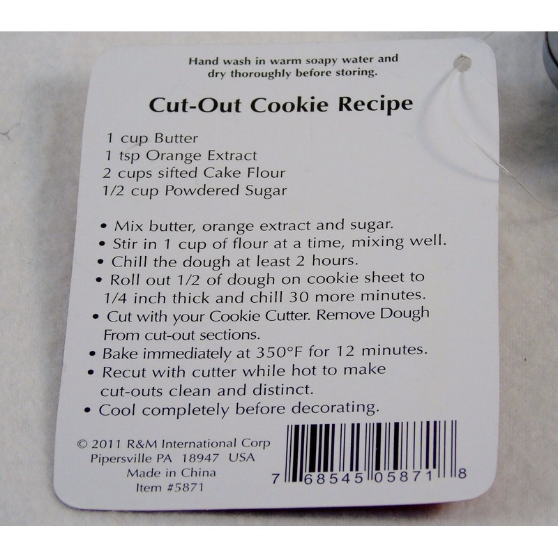 R&M International 7" TURKEY Cookie Cutter Thanksgiving Stainless Steel ~