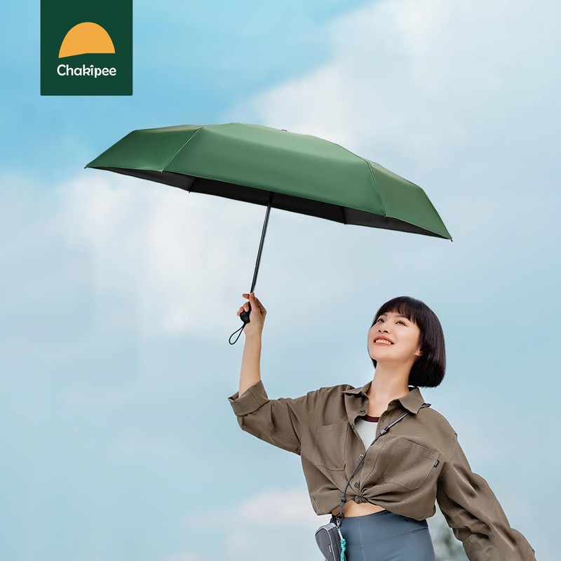 Chakipee Mini Umbrella Small Pocket Umbrella with 6 Ribs Compact