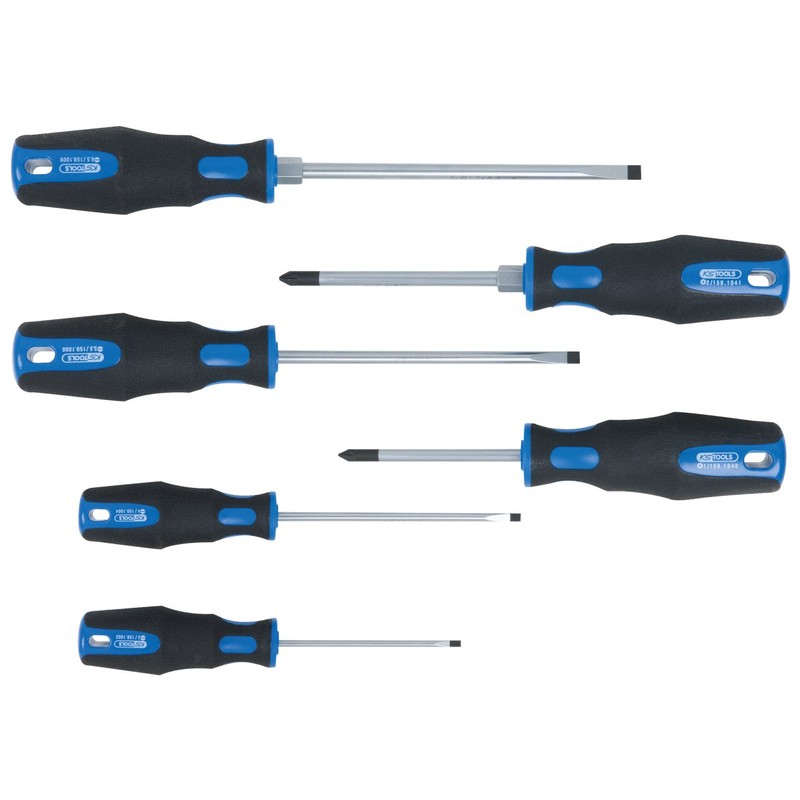 ERGOTORQUEplus screwdriver set, slot+PZ, 6 pcs