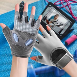 Mens Workout Gloves - Breathable Half-Finger Gym Gloves - Comfortable High Elastic Fitness Gloves for Women Men