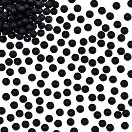 TOAOB 100pcs 6mm Natural Black Volcanic Lava Beads Rock Stone Beading Loose Gemstone Round Energy Healing Beads for Bracelet Necklace Jewelry Making