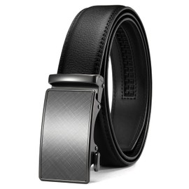 CHAOREN Leather Belts for Men - Ratchet Mens Belt Leather 1 3/8"(35mm) Adjustable, Cut to Fit - Black