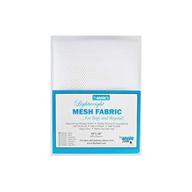 By Annie Mesh Fabric Lightweight 18x54 White