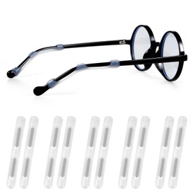 Xelsluthe 5 Pairs Eyeglass Ear Cushions, Eyeglasses Temple Tips Soft Silicone Glasses Ears Grip Eyeglass Pads Anti Slip Eyeglasses Ear Hook Clear