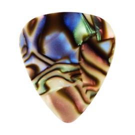 Celluloid Abalone Guitar Or Bass Pick - 0.96 mm Heavy Gauge - 351 Shape - 6 Pack