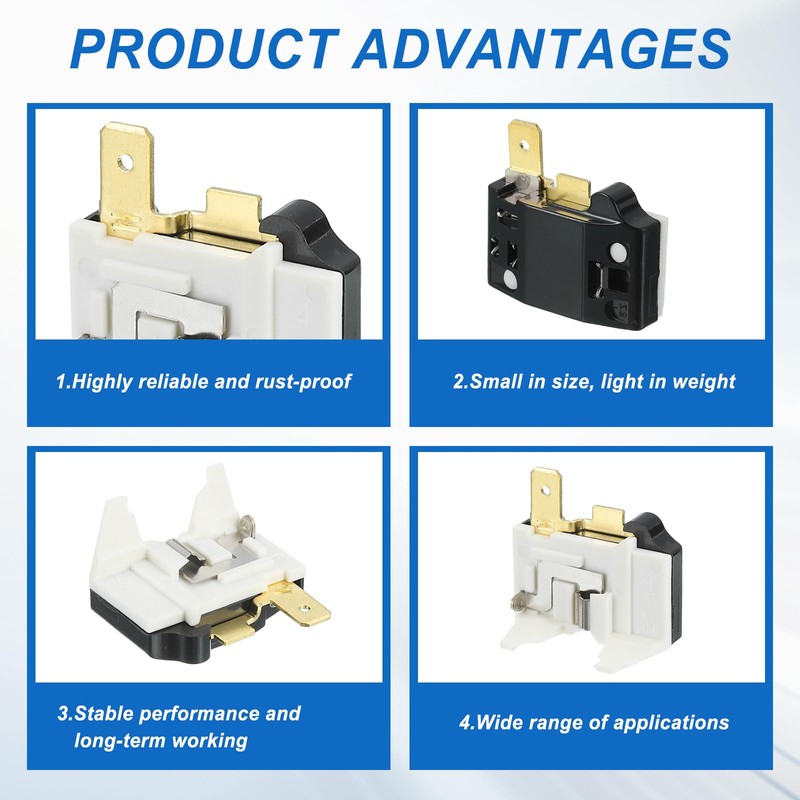 sourcing map PTC Refrigerator Starter Relay 4.7 Ohm 1 Pin