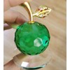 LOTOWELZON 50mm/1.97in Base Stand Crystal Apple Figurine Home Decor Crystal