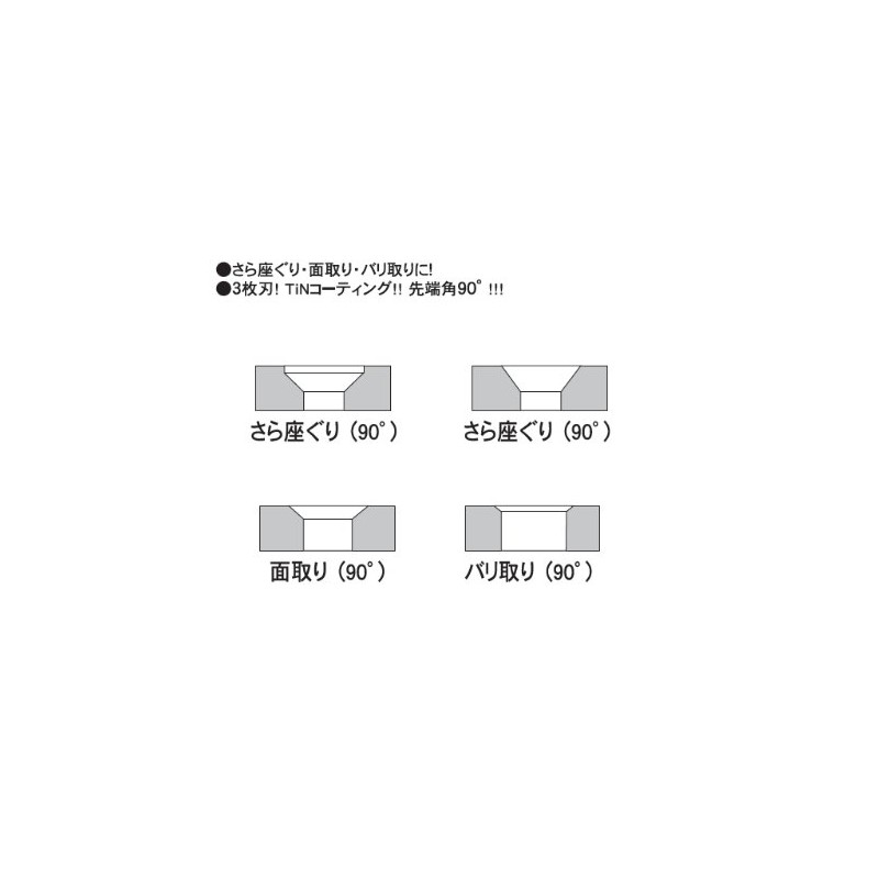 Fasttech CS90S-2500TIN Counter Sink 1.0 inches (25 mm)