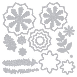 Sizzix Thinlits Die Set , Succulent Wreath, 15 Pack, Multiple Sizes, Multicolor
