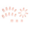 24 Pieces Long White Florets Elegant and Fine Nail Tips