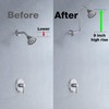 TRUSTMI 12 Inch S Shaped Shower Arm with Flange Heavy