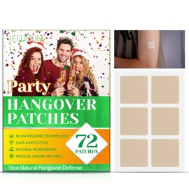 Hangover Patches Waterproof Party Pads - After Party Recovery Patch Rescue Wake Up Refreshed and Enjoy the Night with Skin Friendly Patch Sustainable Release (72-Pack)