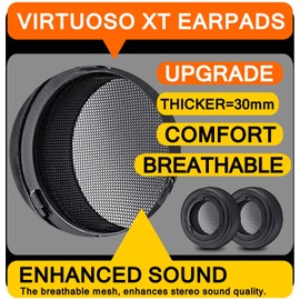 Virtuoso XT Earpads - Earpads Compatible with Virtuoso RGB Wireless SE Gaming Headset Replacement Ear Pads/Ear Cushion/Hybrid Memory Foam Earpads (PU/Velour)
