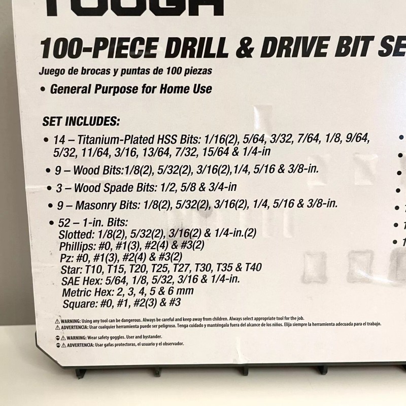 HYPER TOUGH 100 PIECE GENERAL PURPOSE DRILL & DRIVE SET