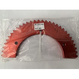 Go Kart Racing Sprocket - Aluminum 2-piece - For Use with #35 Chain (60, Red)