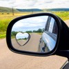 HJZHII 4PCS Heart Shaped Blind Spot Mirrors, Adjustable Car Side