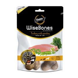 GNAWLERS Faywell WiseBones Dog Teething Stick, Omega-3 Fatty Acids, Nature and Easy to Digest, Turkey with Parsley, Long Lasting, 200g