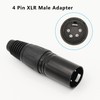 Kallaudo 4-Pin XLR Cable Connector XLR 4 Pin Male Plug